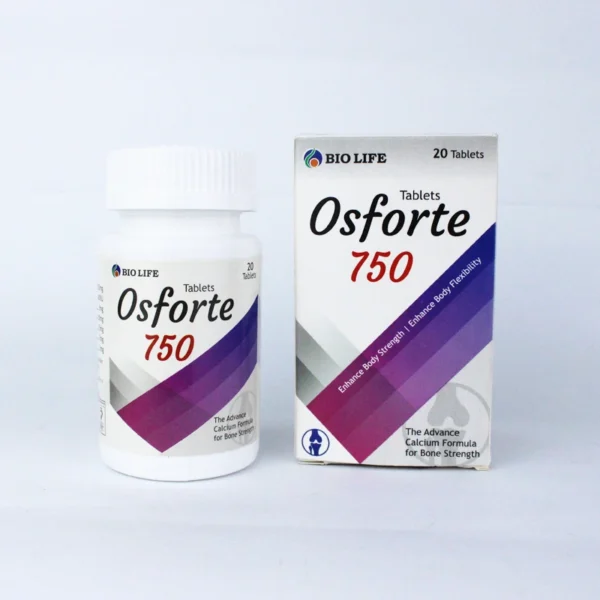 Osforte 750 – Advanced Calcium Formula for Bone Strength & Flexibility | 20 Tablet